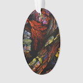 Harmonie des couleurs Art Abstrait Acrylique Oval (devant)