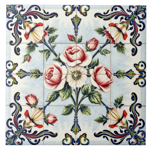 harmonie en carreau de roses (Devant)