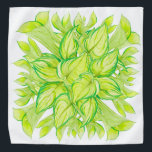 'Harmonie en vert' sur une Bandana<br><div class="desc">Le design de ce bandana est basé sur un tableau intitulé 'Harmony in Green' par moi. Il est situé dans un jardin Hosta, au bord de l'été, lorsque les feuilles sont à différents stades de l'évolution, des feuilles enfantins bien encadrés à des feuilles matures entièrement dépelés. Il a été coloré...</div>