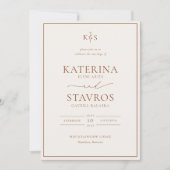 HARMONIE Faire-part de mariage en terre cuite (Devant)