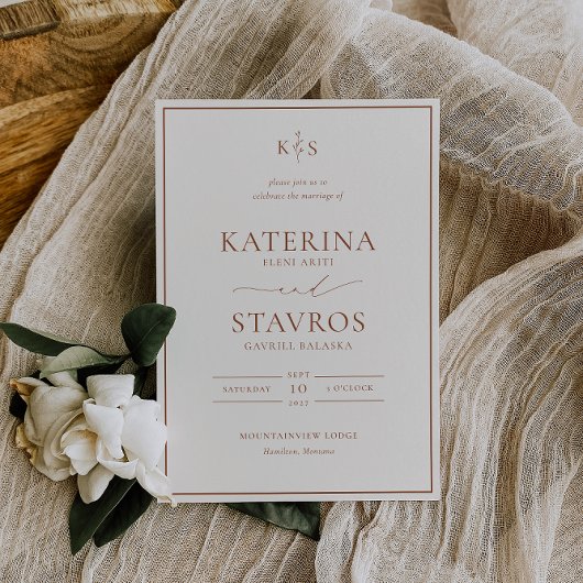 HARMONIE Faire-part de mariage en terre cuite