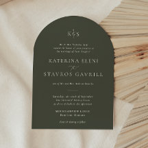 HARMONIE | Faire-part de mariage vert olive