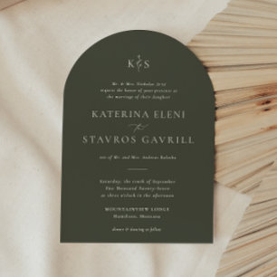 HARMONIE Faire-part de mariage vert olive
