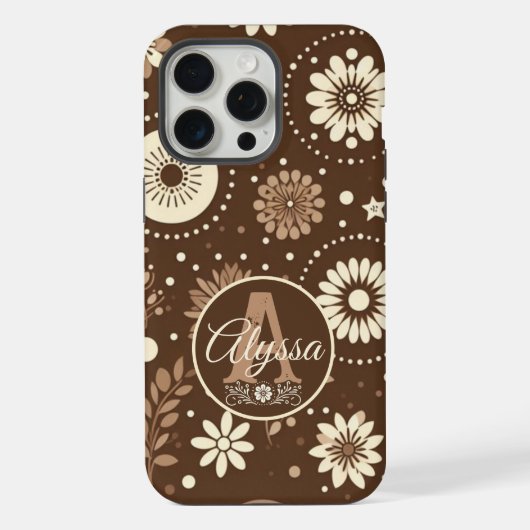 Harmonie florale vintage monogramme (Verso)