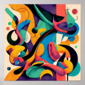 "Harmonie géométrique" - Poster d'Art numérique Ab (Devant)