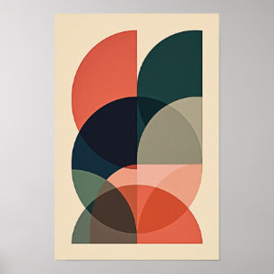 Harmonie in Beweging – Geometrische Abstracte Kuns Poster