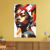 "Harmonie in contrast" Canvas Afdruk (Insitu (Woonkamer))