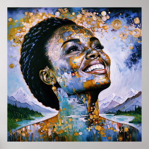 Harmonie in goud en lucht poster