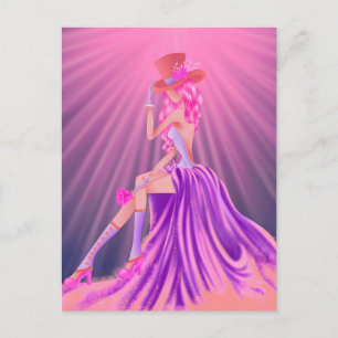 "Harmonie in Sterrenstof" Een Glamourieuze Steampu Briefkaart