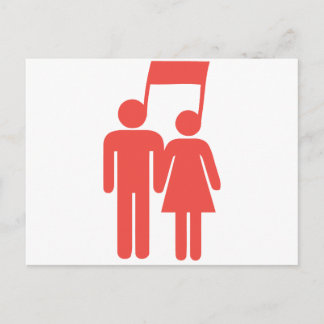 Harmonie in synchronisatie briefkaart