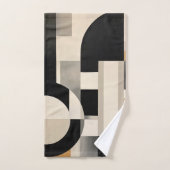 Harmonie in tinten: Abstracte samenstelling van B  Bad Handdoek (Handdoek)