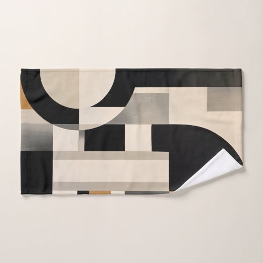 Harmonie in tinten: Abstracte samenstelling van B  Bad Handdoek (Handdoek)