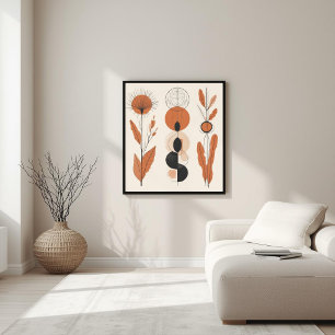 Harmonie in Vorm – Neutrale Abstracte Compositie Poster