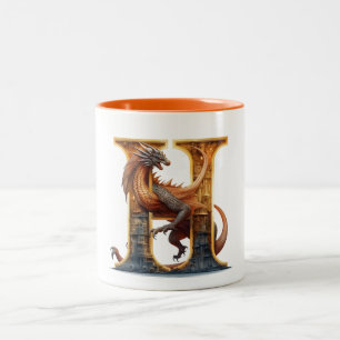 Harmonie in Vuurlicht: Dragon Schattige Cup - Type Tweekleurige Koffiemok