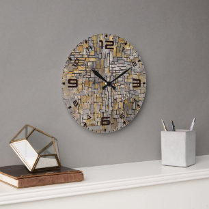 Harmonie intemporelle : horloge murale Piet Mondri