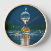 "Harmonie intemporelle - Horloge ronde naturelle d (Recto)
