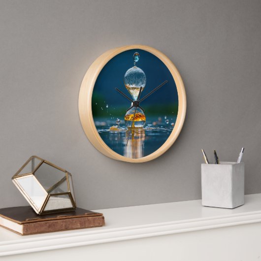 "Harmonie intemporelle - Horloge ronde naturelle d (Bureau)