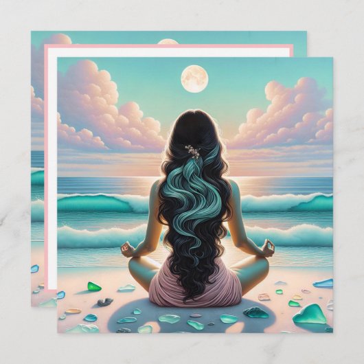 Harmonie Meditatie op het strand (Voorkant / Achterkant)