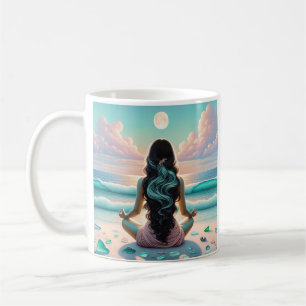 Harmonie Meditatie op het strand Koffiemok