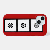 HARMONIE RENAISSANCE Rouge Noir Blanc Géométrique (Verso Horizontal)