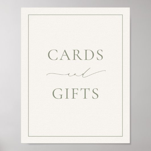 HARMONIE Sage Green Cartes et cadeaux Poster (Devant)