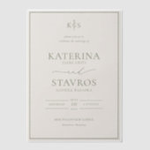HARMONIE | Sage Green Wedding Vellum Uitnodigingen (Voorkant)