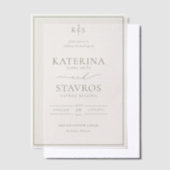 HARMONIE | Sage Green Wedding Vellum Uitnodigingen (Offset)