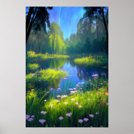 Harmonie van de moerassige grond poster