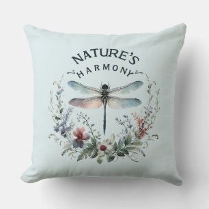Harmonie van de natuur - Artistieke libel Kussen