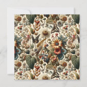 Harmonie van de natuur: Botanisch Naadloos Patroon Kaart (Voorkant)