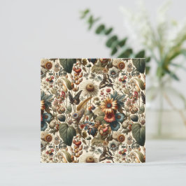 Harmonie van de natuur: Botanisch Naadloos Patroon Kaart