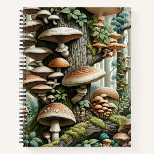 Harmonie van de natuur: Botanisch Naadloos Patroon Notitieboek