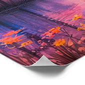 Harmonie van de roze zonsondergang poster (Hoek)