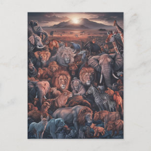 Harmonie van het dierenrijk briefkaart