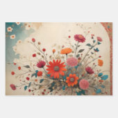 Harmonie van het Oosten - Set van 3 - Decoupage - Inpakpapier Vel (Voorkant)