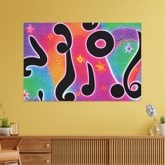 Harmonie van Kennis Kleurrijke Abstract Canvas Afdruk (Insitu (Woonkamer))