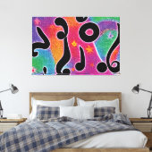Harmonie van Kennis Kleurrijke Abstract Canvas Afdruk (Insitu (Slaapkamer))