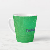 Harmonie verte : Ensemble Texte Latte Mug avec Des (Angle gauche)