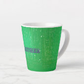 Harmonie verte : Ensemble Texte Latte Mug avec Des (Angle droit)