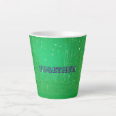 Harmonie verte : Ensemble Texte Latte Mug avec Des (Devant)