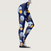 "Harmonie vive : Leggings imprimés bleu et jaune (Droite)