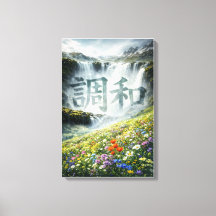 Harmonie Waterval Landschap Canvasprint 