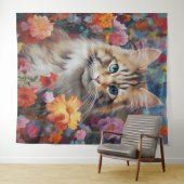 Harmonie Whiskered : Tapisserie florale de fleur d (En situation (horizontale))