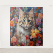 Harmonie Whiskered : Tapisserie florale de fleur d (Devant)