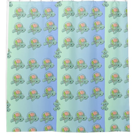 harmoniegordijn voor zeeschildpadden douchegordijn (Voorkant)