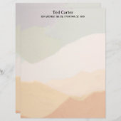 Harmonieuze aarde kleuren gepersonaliseerde letter briefhoofd (Voorkant / Achterkant)