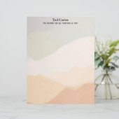 Harmonieuze aarde kleuren gepersonaliseerde letter briefhoofd (Staand voorkant)