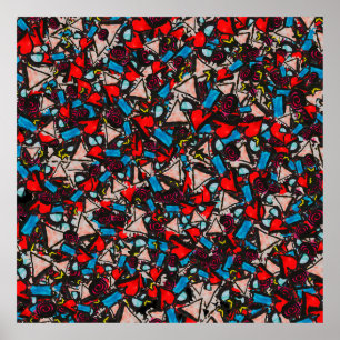 Harmonieuze Chaos Levendig abstract ontwerp Poster