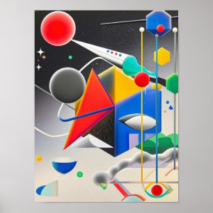 Harmonieuze mix van texturen, gradiënten poster