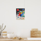 Harmonieuze mix van texturen, gradiënten poster (Keuken)